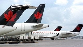 Air Canada planes grounded at the Toronto's Pearso Air Canada planes grounded at the Toronto's Pearso