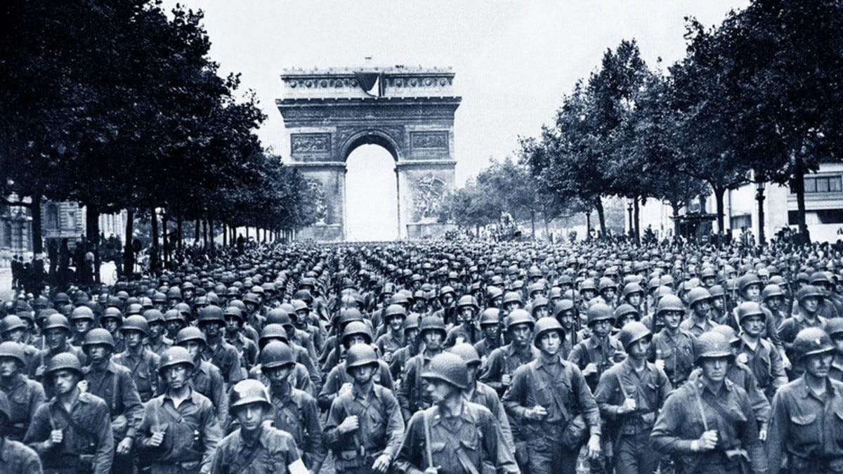 American soldiers in Paris, August 1944 American soldiers in Paris, August 1944
