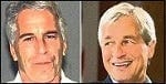 Jeffrey Epstein (left); Jamie Dimon (right). Jeffrey Epstein (left); Jamie Dimon (right).