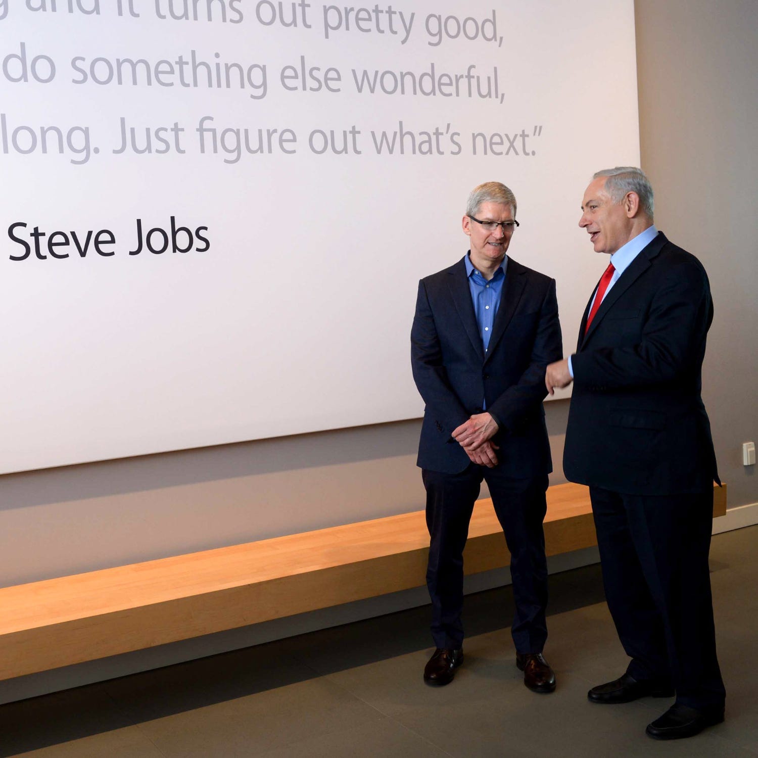 Tim Cook Benjamin Netanyahu Tim Cook Benjamin Netanyahu