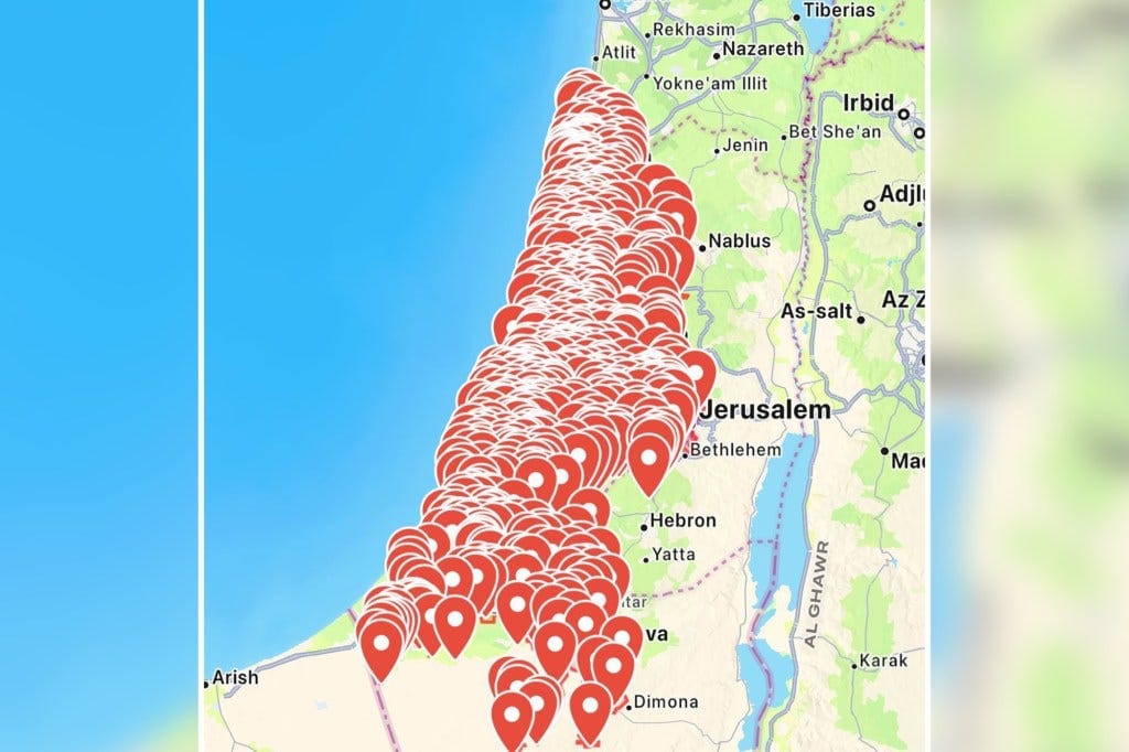 Locations of Israeli bomb shelters Locations of Israeli bomb shelters