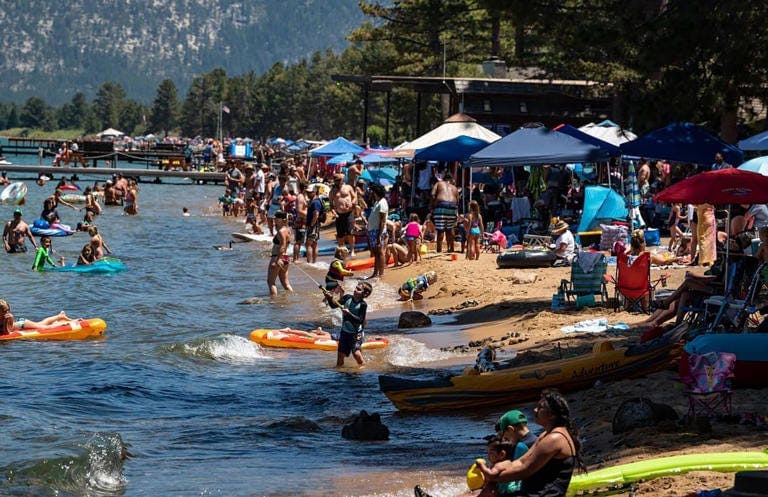 Under a proposal introduced by a resident in May 2023, South Lake Tahoe and the rest of El Dorado County would secede from California to become a new U.S. state. Under a proposal introduced by a resident in May 2023, South Lake Tahoe and the rest of El Dorado County would secede from California to become a new U.S. state.