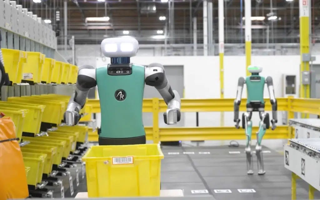 Amazon introduces two-meter tall humanoid robots to work in its warehouses Amazon introduces two-meter tall humanoid robots to work in its warehouses