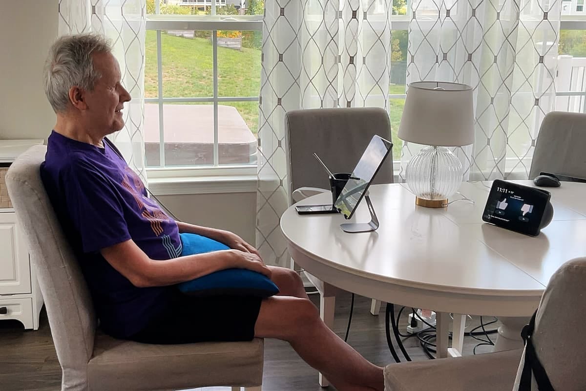 A Synchron trial participant controlling Alexa just by thinking about which interface buttons to press A Synchron trial participant controlling Alexa just by thinking about which interface buttons to press