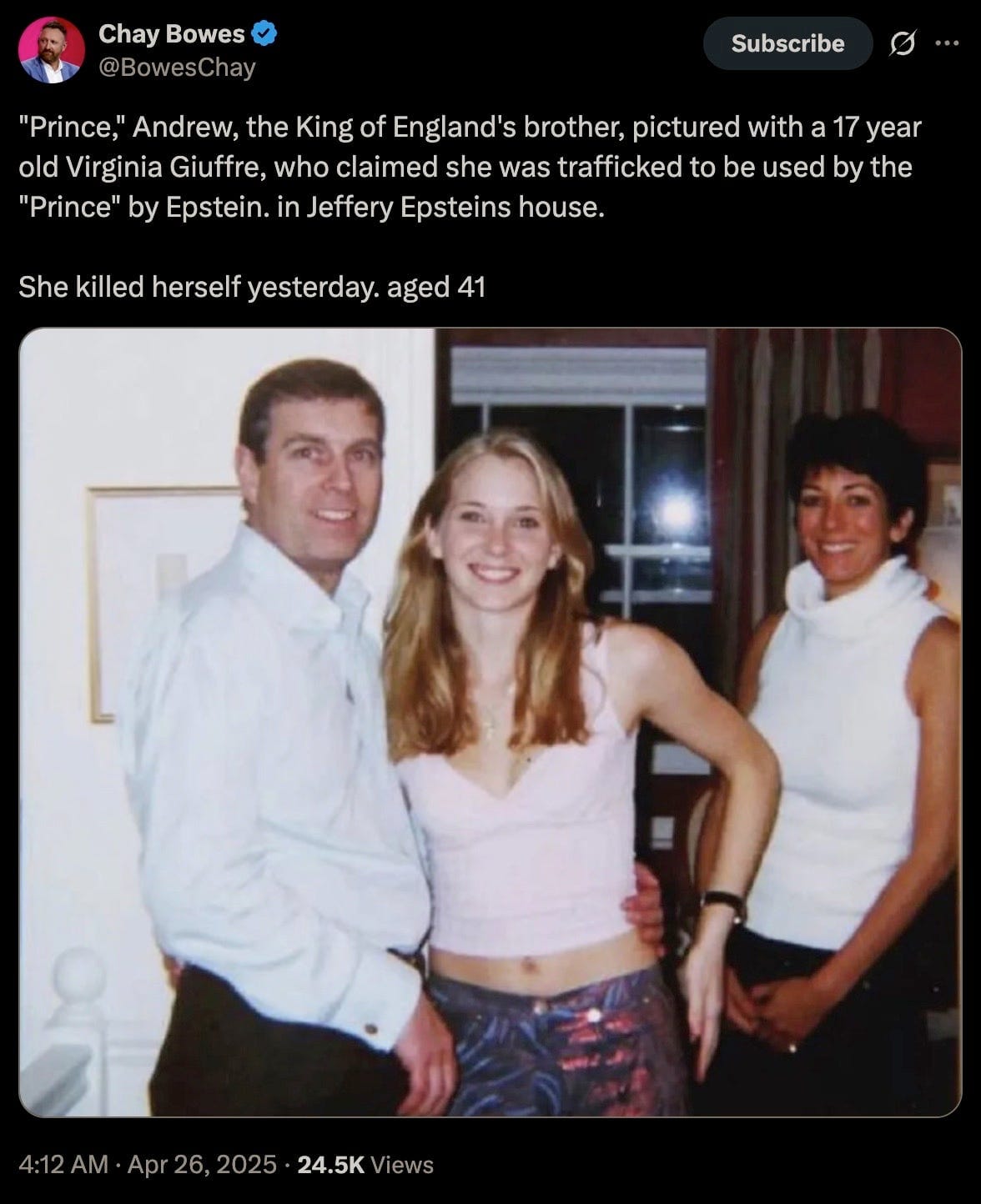 Did Jeffrey Epstein Sex Victim Virginia Giuffre Commit Suicide? Did Jeffrey Epstein Sex Victim Virginia Giuffre Commit Suicide?