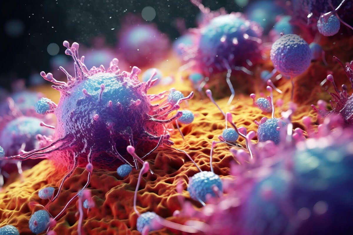 Group of Cancer Cells Illustration Group of Cancer Cells Illustration
