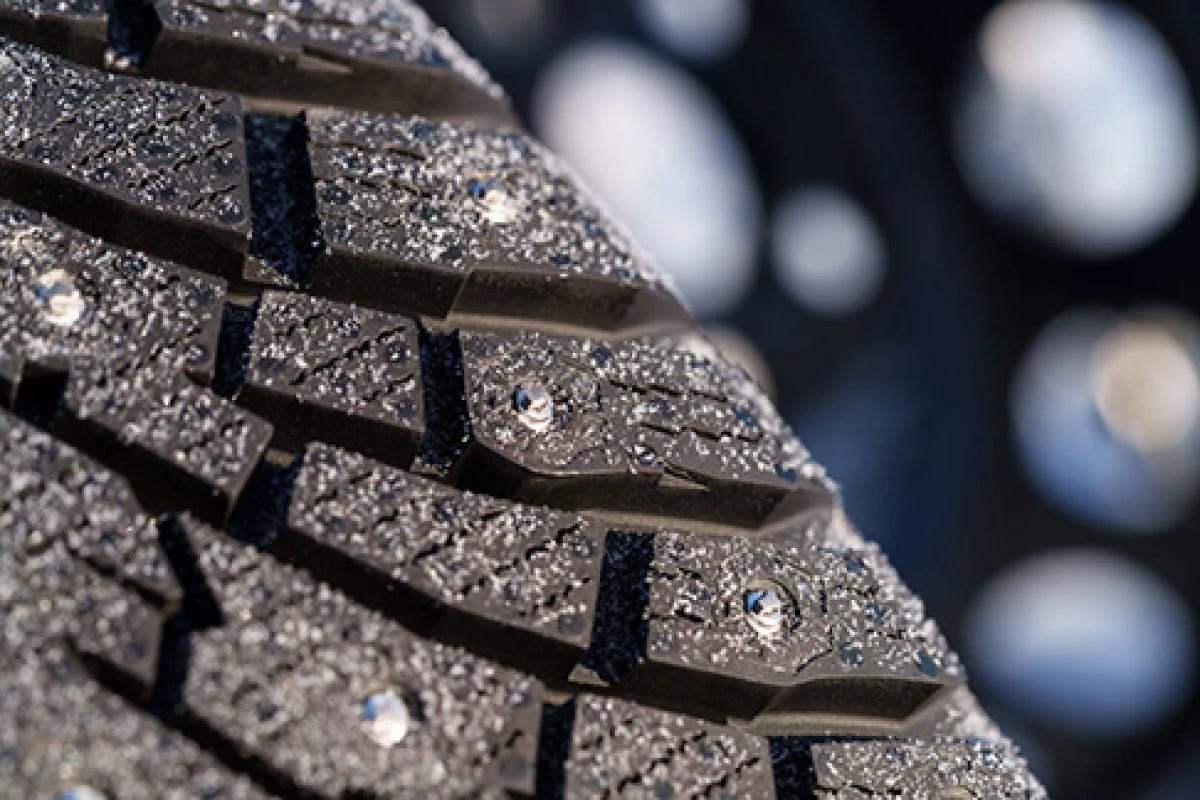 Nokian says its new tech deploys studs embedded in its tires when it's cold so you get better traction on icy roads – no buttons required