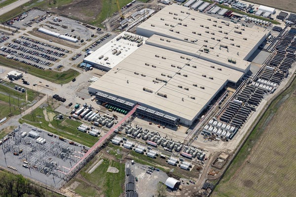 Aerial view of xAI datacenter
