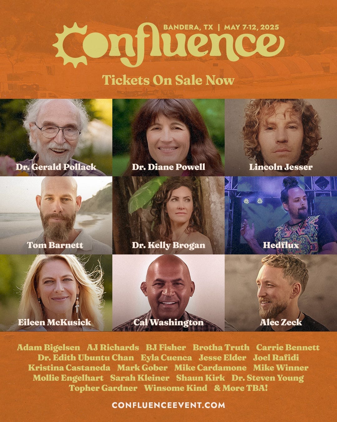 Image of Confluence Conference Flyer with headshots of Speakers Image of Confluence Conference Flyer with headshots of Speakers
