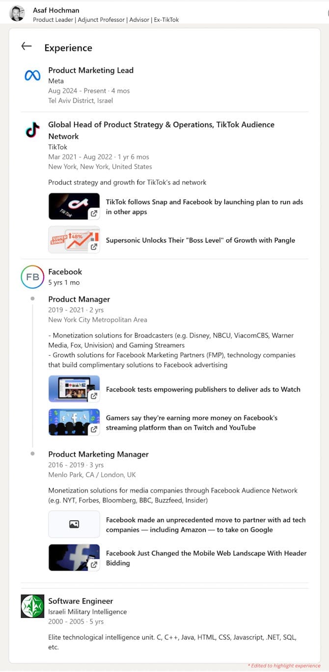 Asaf Hochman bio Asaf Hochman bio