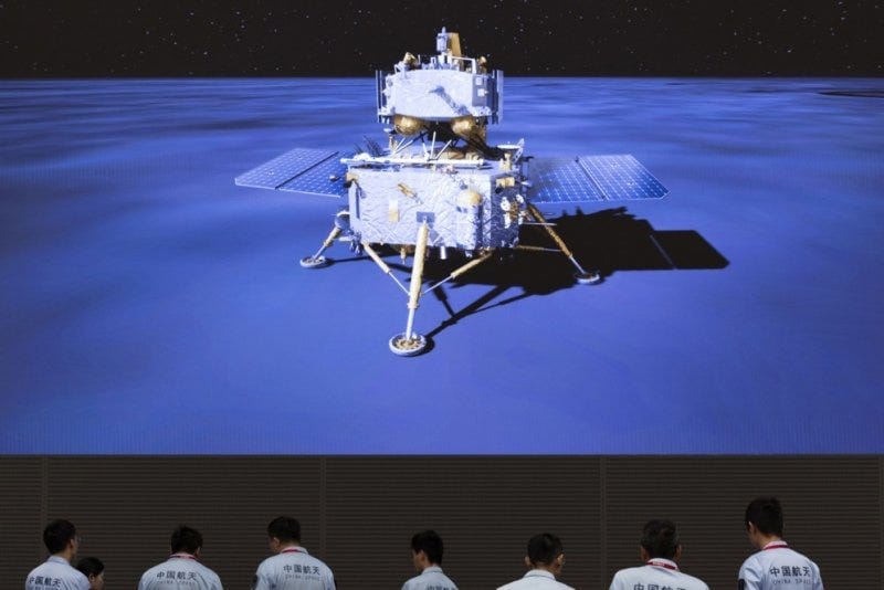 Technical personnel work at the Beijing Aerospace Control Center in Beijing, on Sunday. China's Chang'e 6 touched down on the far side of the moon and will collect samples from the surface. Photo by Jin Liwang/EPA-EFE Technical personnel work at the Beijing Aerospace Control Center in Beijing, on Sunday. China's Chang'e 6 touched down on the far side of the moon and will collect samples from the surface. Photo by Jin Liwang/EPA-EFE