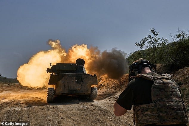 French President Emmanuel Macron has said he would be prepared to sent troops to Ukraine if Vladimir Putin 's forces break through the front lines - further raising the risk of NATO forces clashing with those from Russia French President Emmanuel Macron has said he would be prepared to sent troops to Ukraine if Vladimir Putin 's forces break through the front lines - further raising the risk of NATO forces clashing with those from Russia