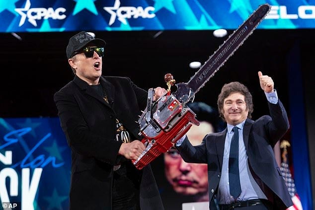 The Trump administration has loudly been seeking cuts to the federal workforce since last January, employing Elon Musk's DOGE and engaging in mass firings. Above, the tech billionaire (left) with Argentinian President Javier Milei at a conservative conference last year The Trump administration has loudly been seeking cuts to the federal workforce since last January, employing Elon Musk's DOGE and engaging in mass firings. Above, the tech billionaire (left) with Argentinian President Javier Milei at a conservative conference last year