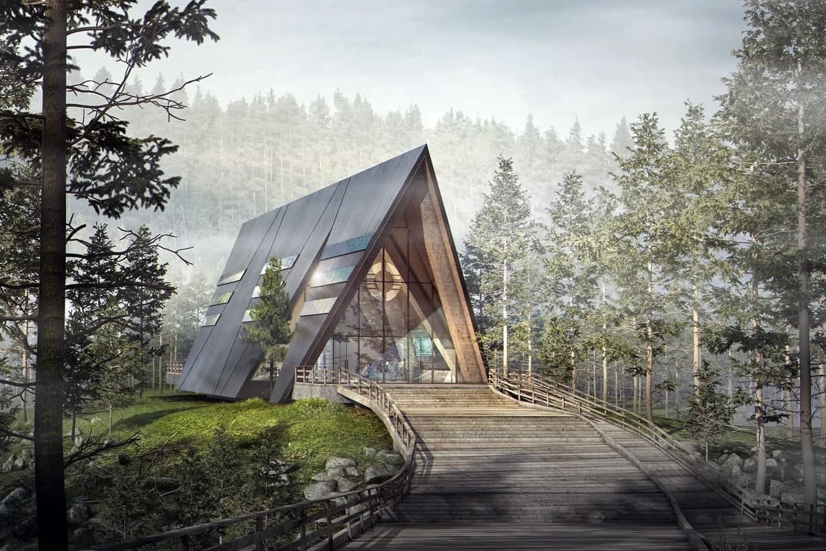 The Oklo Aurora looks more like a beautiful alpine resort than a nuclear powerstation The Oklo Aurora looks more like a beautiful alpine resort than a nuclear powerstation