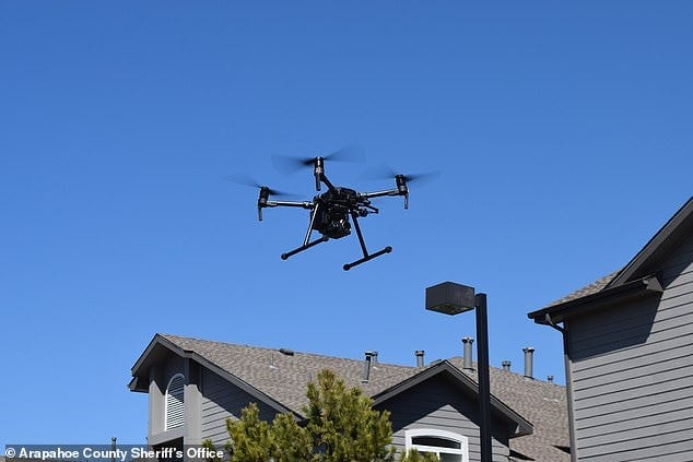 The Arapahoe County Sheriff¿s Office has 14 pilots that have used 20 drones to conduct tasks, including tracking fleeing suspects, searching for missing people and providing overhead surveillance during SWAT operations The Arapahoe County Sheriff¿s Office has 14 pilots that have used 20 drones to conduct tasks, including tracking fleeing suspects, searching for missing people and providing overhead surveillance during SWAT operations