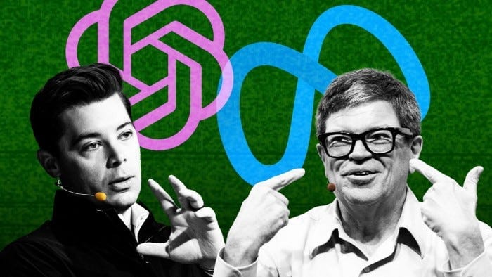 Montage of images of Brad Lightcap and Yann LeCun Montage of images of Brad Lightcap and Yann LeCun
