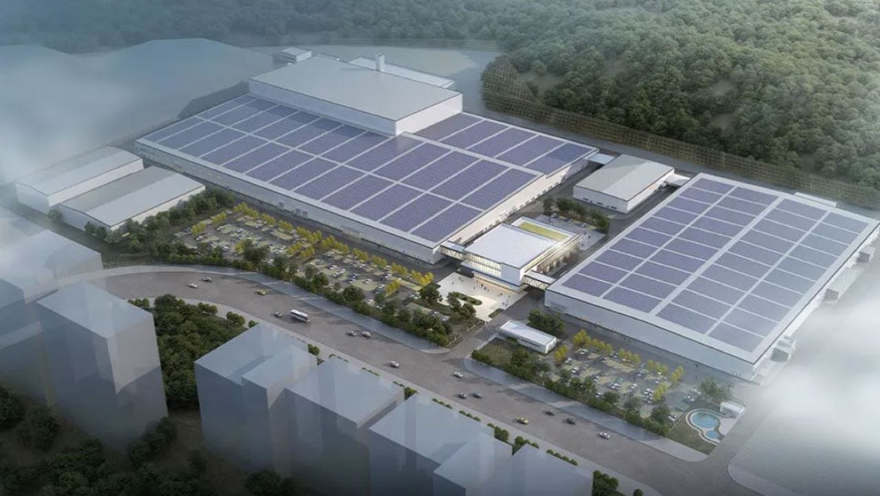 A rendering of Xpeng Aeroht's flying car manufacturing base. A rendering of Xpeng Aeroht's flying car manufacturing base.
