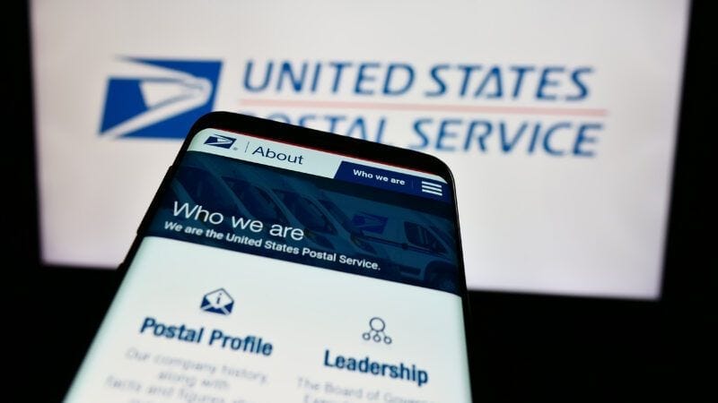 U.S. Postal Service website and logo | Timon Schneider/ZUMAPRESS/Newscom U.S. Postal Service website and logo | Timon Schneider/ZUMAPRESS/Newscom