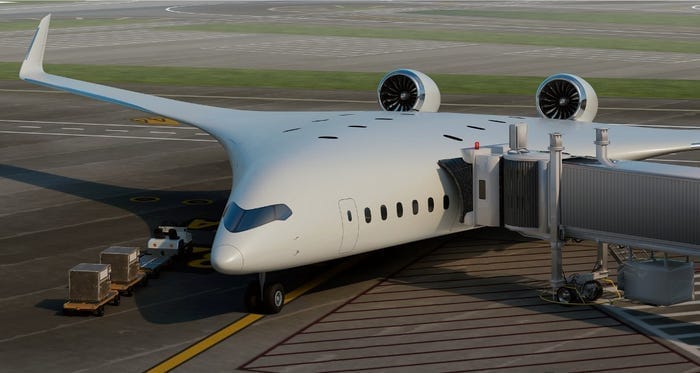 The Pathfinder plane at the airport gate. The Pathfinder plane at the airport gate.