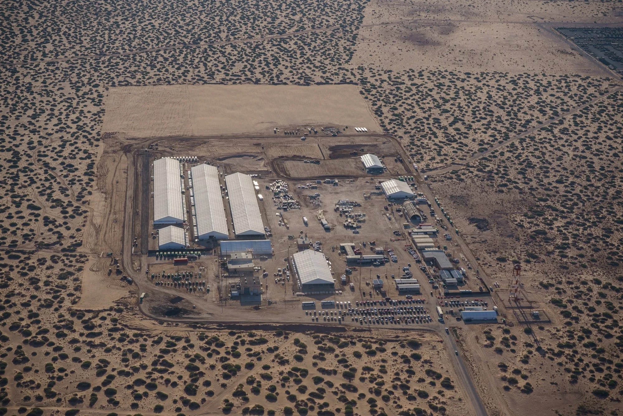 Aerial views of ICE detention facility in Fort Bliss, Texas Aerial views of ICE detention facility in Fort Bliss, Texas
