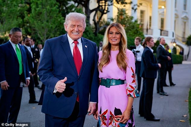 Trump and First Lady Melania Trump attend the congressional picnic on the South Lawn of the White House on May 19 Trump and First Lady Melania Trump attend the congressional picnic on the South Lawn of the White House on May 19