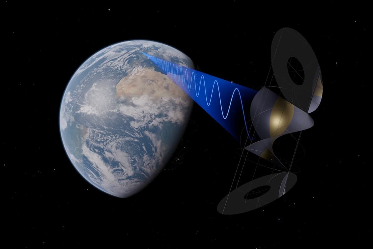 Artist's concept of an orbital solar power plant Artist's concept of an orbital solar power plant