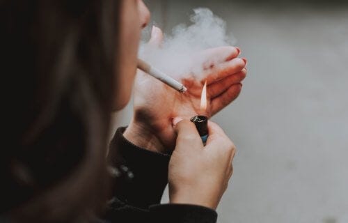 Smoking cigarette Smoking cigarette