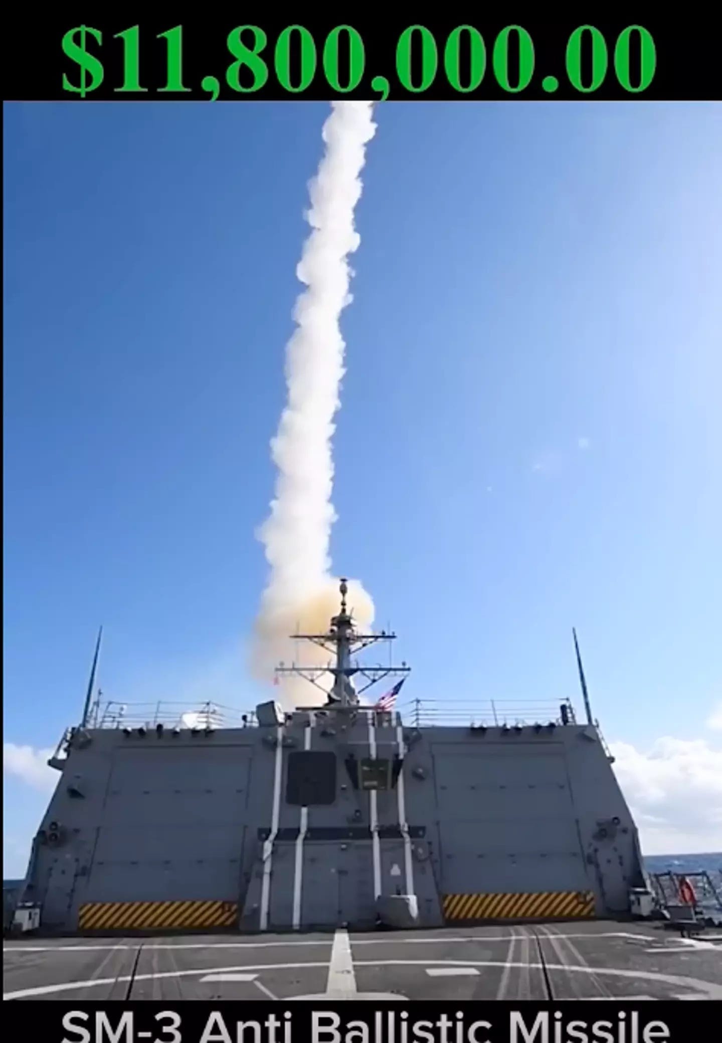 The video reports the alleged cost of some of the US Navy's weapons. (Reddit/ r/NotSamuraiJosh26_2) The video reports the alleged cost of some of the US Navy's weapons. (Reddit/ r/NotSamuraiJosh26_2)