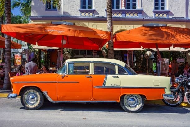 1950s vintage chevy bel air in south beach miami florida - chevy bel air stock pictures, royalty-free photos & images 1950s vintage chevy bel air in south beach miami florida - chevy bel air stock pictures, royalty-free photos & images