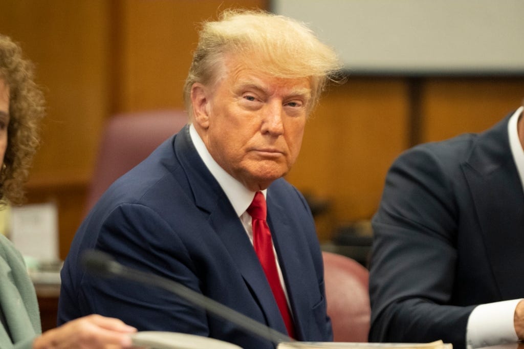 Photo of trump in court. Photo of trump in court.