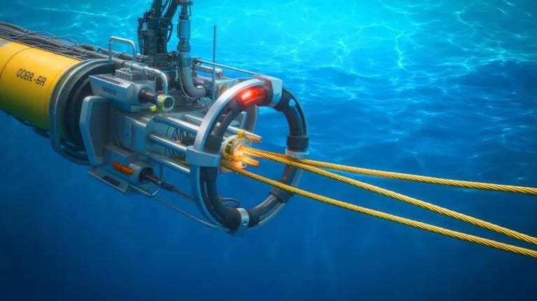 Illustration of China's advanced cable-cutting device capable of operating at unprecedented ocean depths. Illustration of China's advanced cable-cutting device capable of operating at unprecedented ocean depths.