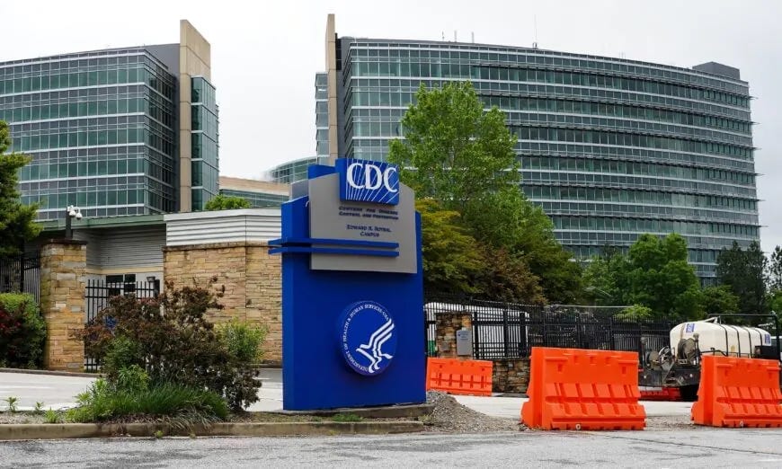 The Centers for Disease Control and Prevention (CDC) headquarters in Atlanta on April 23, 2020. (Tami Chappell/AFP via Getty Images)
