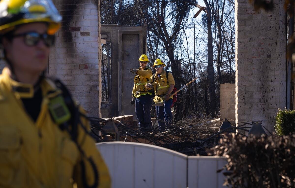 L.A. firefighters at the Palisades fire L.A. firefighters at the Palisades fire