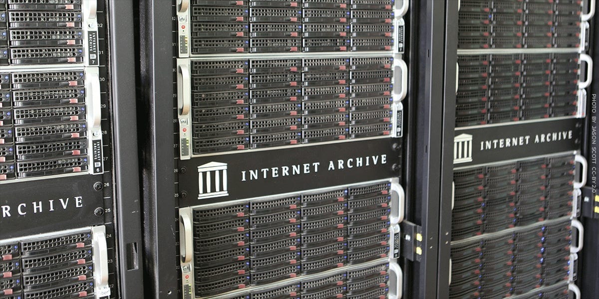 server rack @ Internet Archive photo by Jason Scott server rack @ Internet Archive photo by Jason Scott