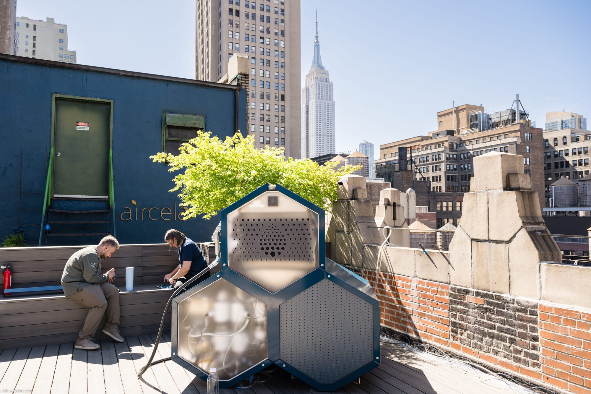 machine sitting on a roof in NYC machine sitting on a roof in NYC