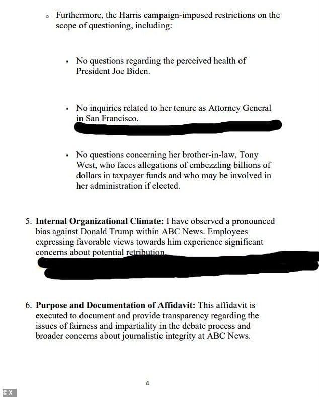 Pictured are some of the purported agreements reached by the two parties Pictured are some of the purported agreements reached by the two parties