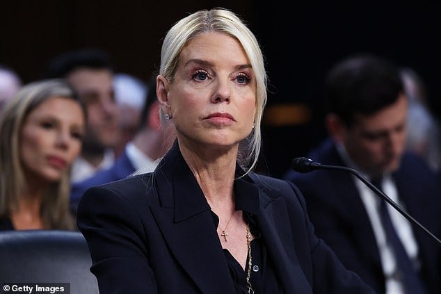 Attorney General Pam Bondi testifies before the Senate Judiciary Committee in the Hart Senate Office Building on Capitol Hill on October 7 Attorney General Pam Bondi testifies before the Senate Judiciary Committee in the Hart Senate Office Building on Capitol Hill on October 7