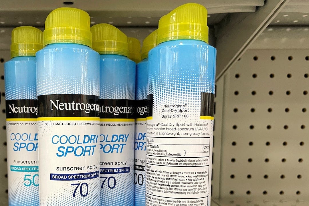Sunscreens being recalled by Johnson & Johnson sit on a store shelf in Gloucester Sunscreens being recalled by Johnson & Johnson sit on a store shelf in Gloucester
