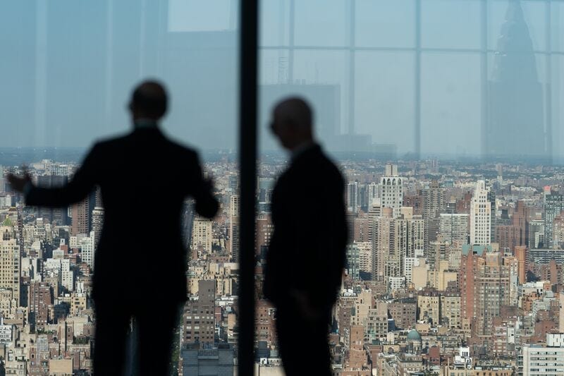 The view from Park Avenue in New York. The view from Park Avenue in New York.