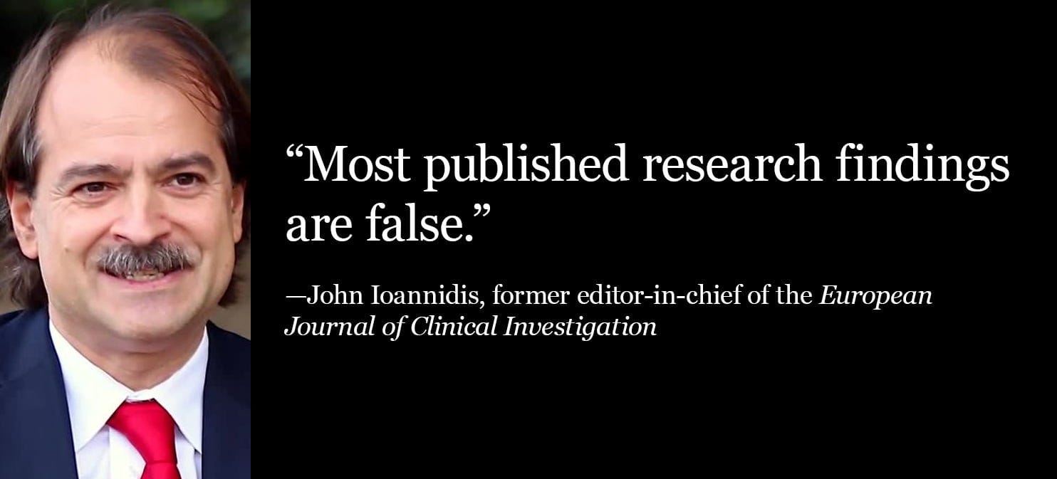 Ioannidis: Most published research findings are false. Ioannidis: Most published research findings are false.
