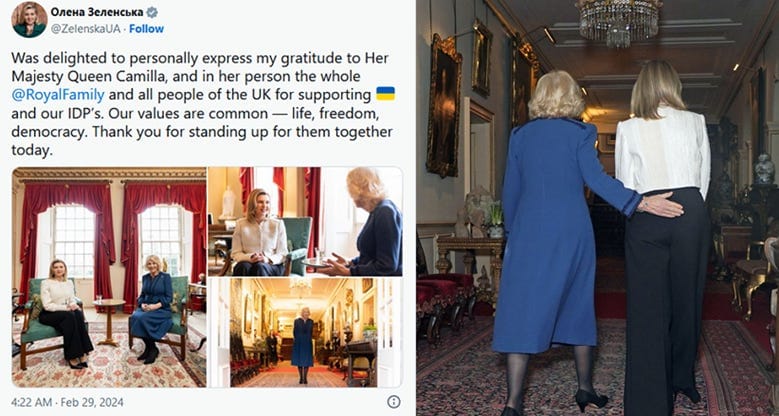 Olena Zelenska and Queen Consort Camilla Olena Zelenska and Queen Consort Camilla