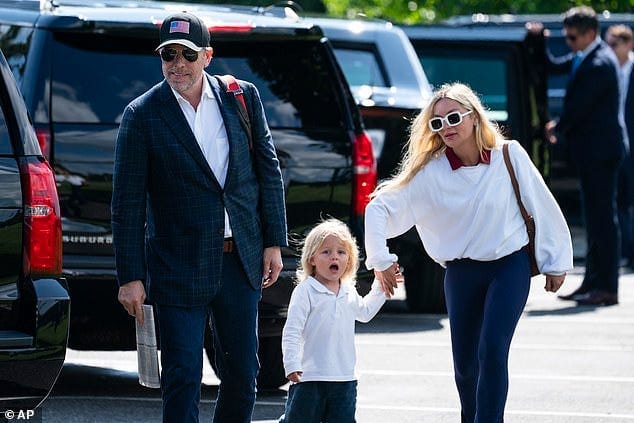 In August 2023, Hunter and wife Cohen moved into a new $15,800-a-month home, as DailyMail.com exclusively reported at the time. The couple are pictured in July win son Beau In August 2023, Hunter and wife Cohen moved into a new $15,800-a-month home, as DailyMail.com exclusively reported at the time. The couple are pictured in July win son Beau