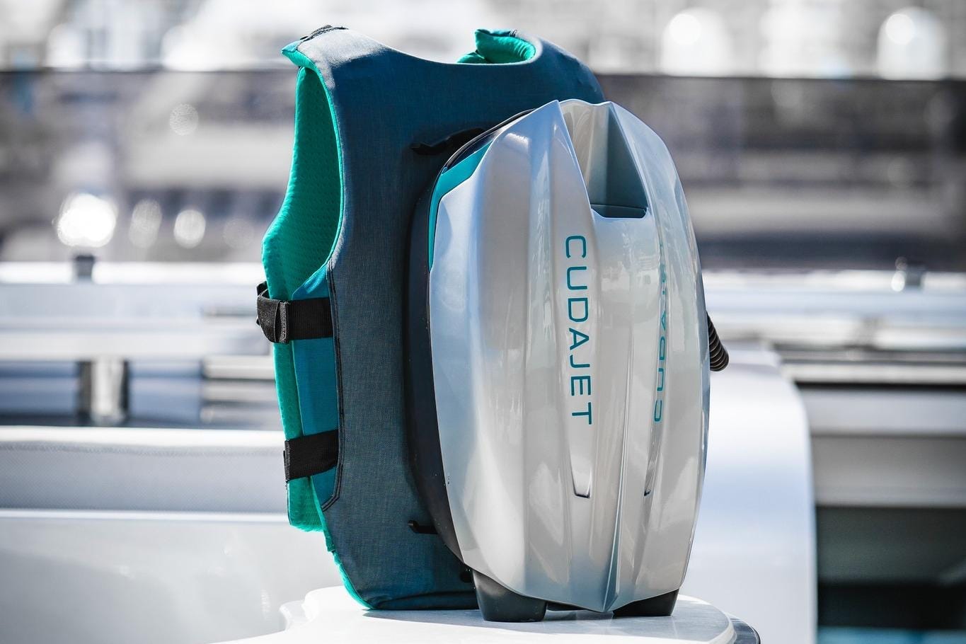 A complete 2025 CudaJet system weighs approximately 14 kg on land A complete 2025 CudaJet system weighs approximately 14 kg on land