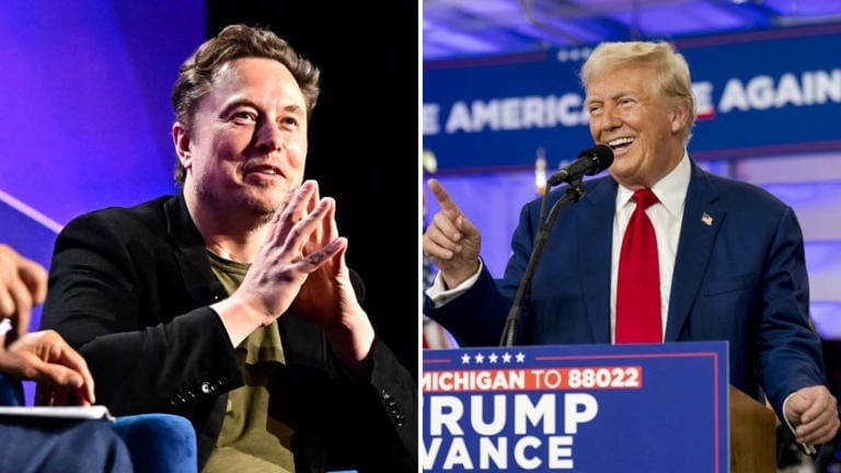A split image of Tesla CEO Elon Musk and former President Trump. Getty Images A split image of Tesla CEO Elon Musk and former President Trump. Getty Images