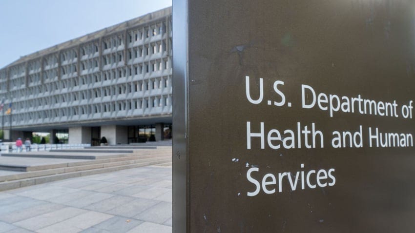 A sign marks the entrance to the U.S. Department of Health and Human Services (HHS) headquarters building on October 7, 2024, A sign marks the entrance to the U.S. Department of Health and Human Services (HHS) headquarters building on October 7, 2024,