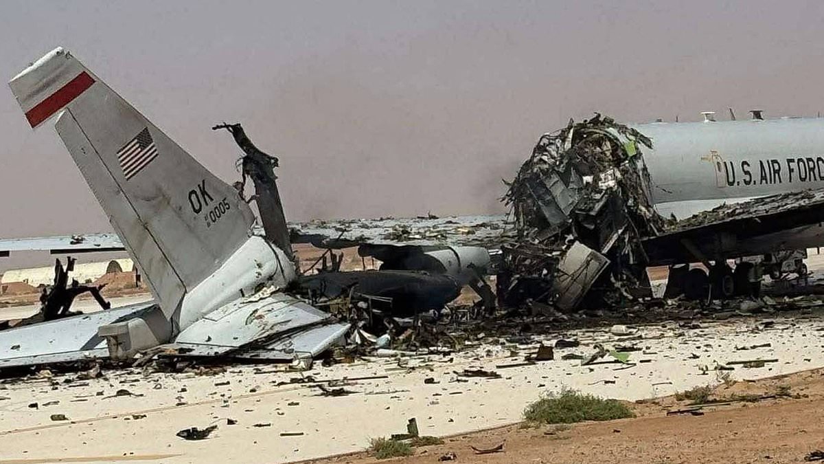 Dramatic photos 'show destroyed US Air Force planes after Iranian ...