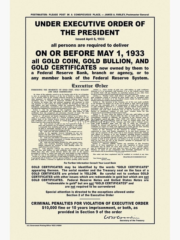 Gold Confiscation: Will History Repeat Itself? - GoldCore Gold Confiscation: Will History Repeat Itself? - GoldCore